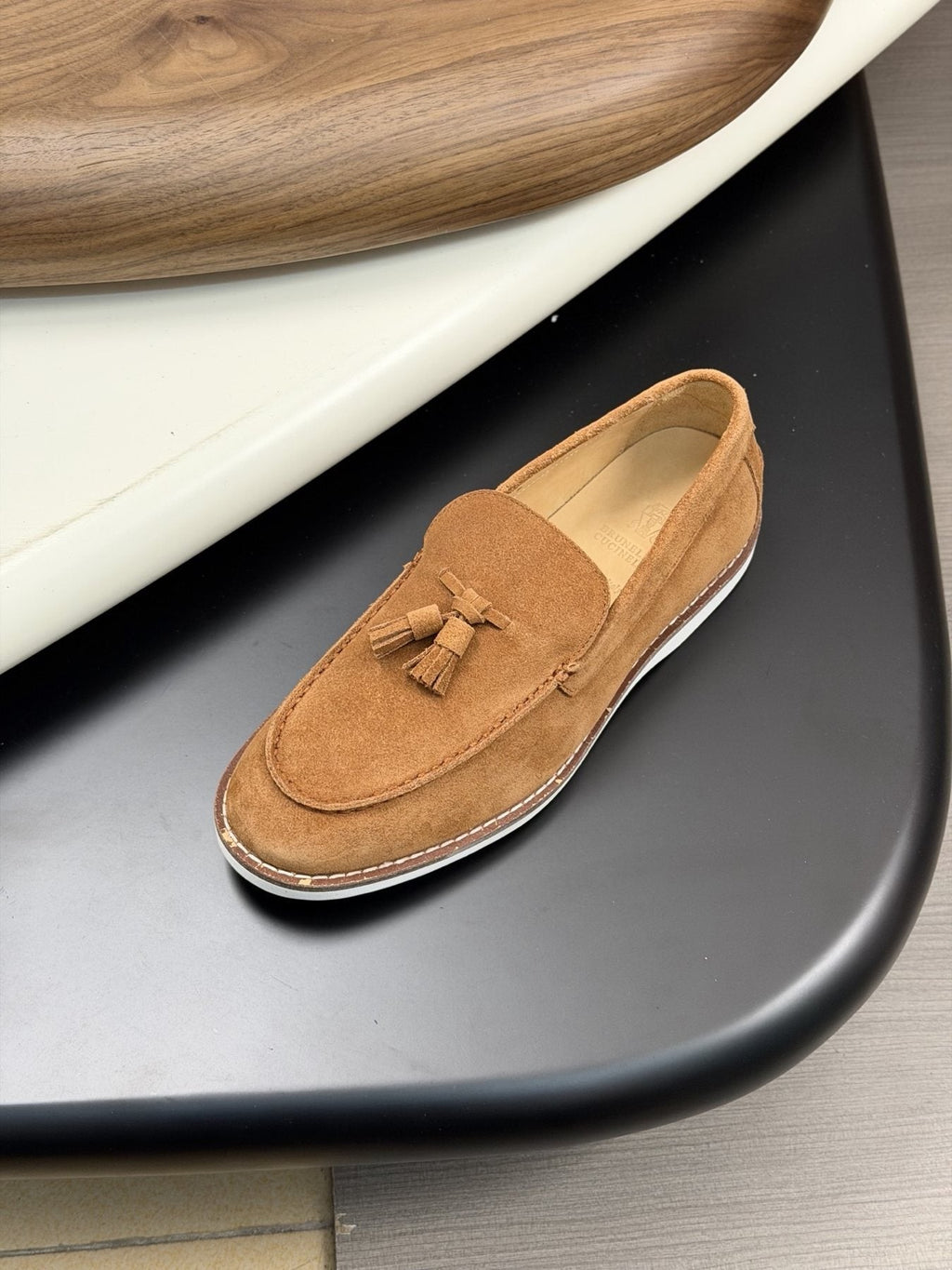 Brunello Cucinelli Brown Tassel Loafers