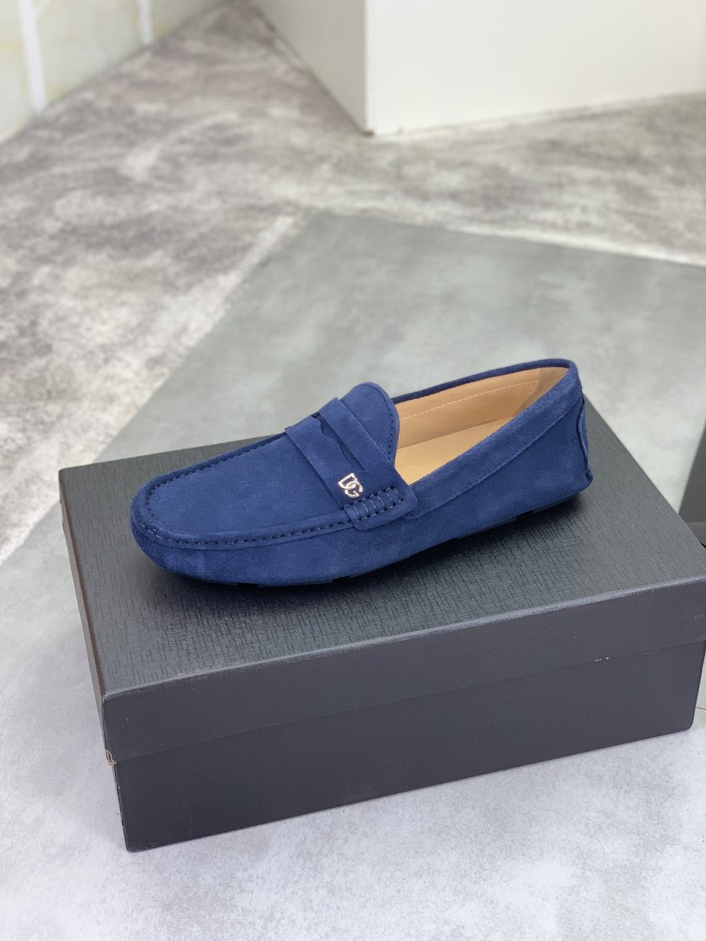 Dolce & Gabbana Men's Stitched-Toe Driving Loafers