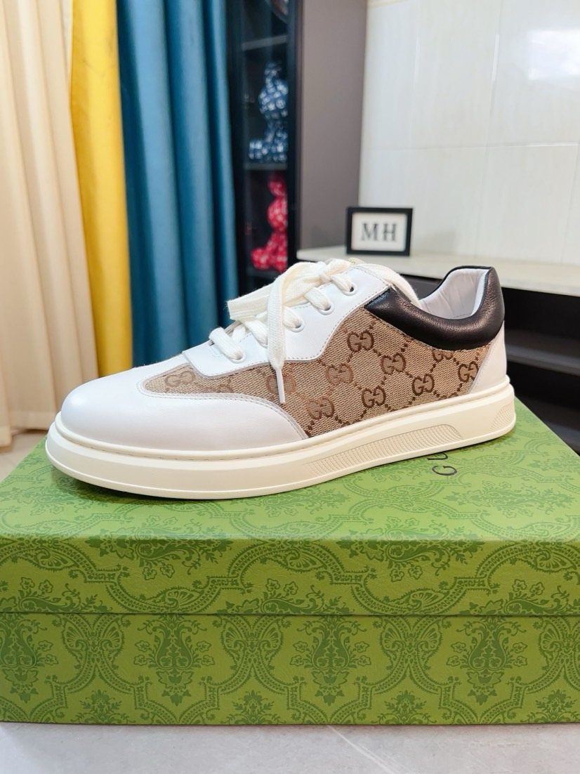 Gucci Men's Embossed Low-Top Sneakers