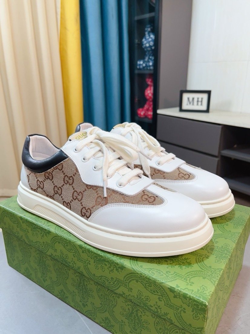 Gucci Men's Embossed Low-Top Sneakers