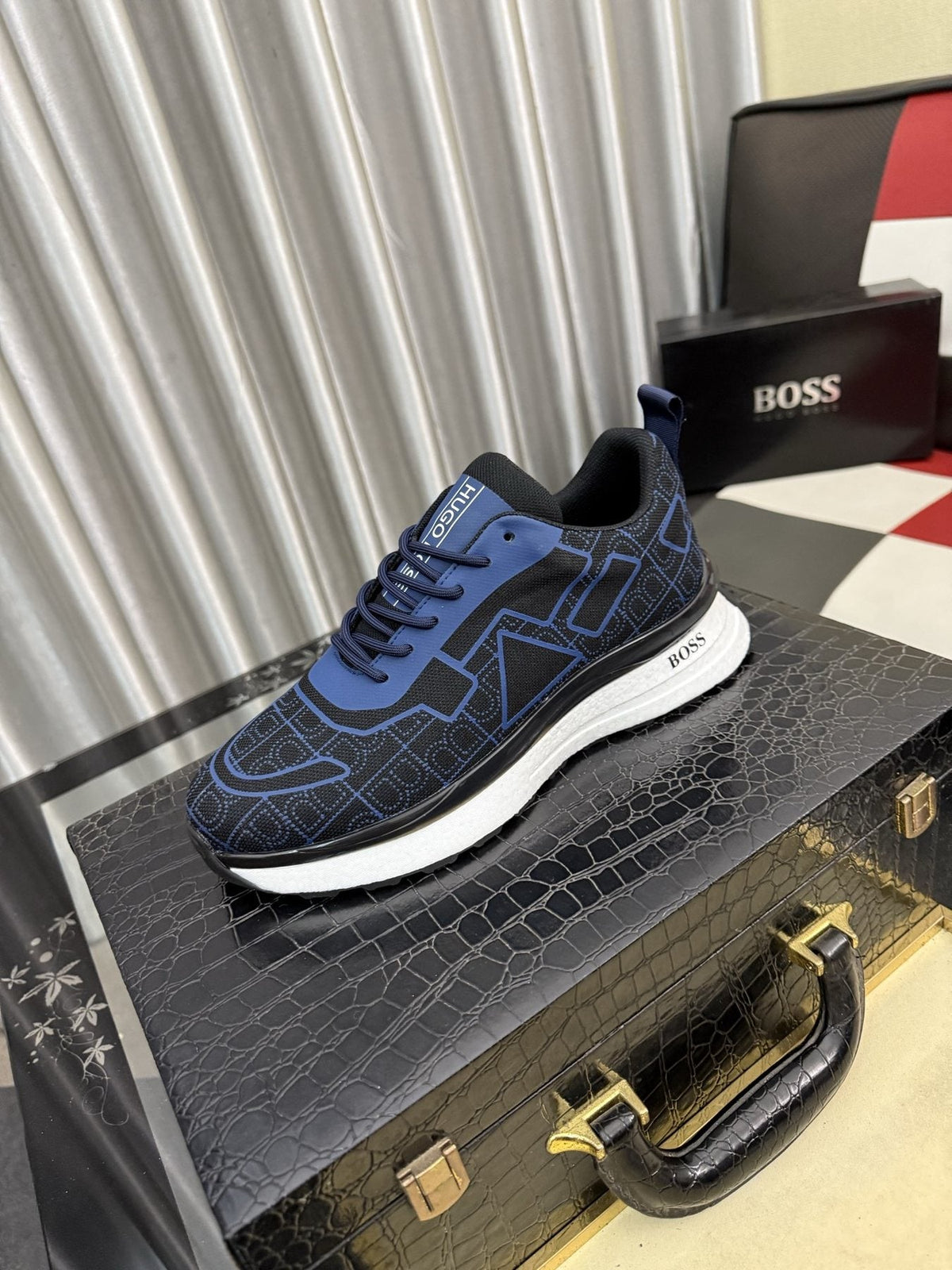 Hugo Boss Men's Geometric Panel Sneakers