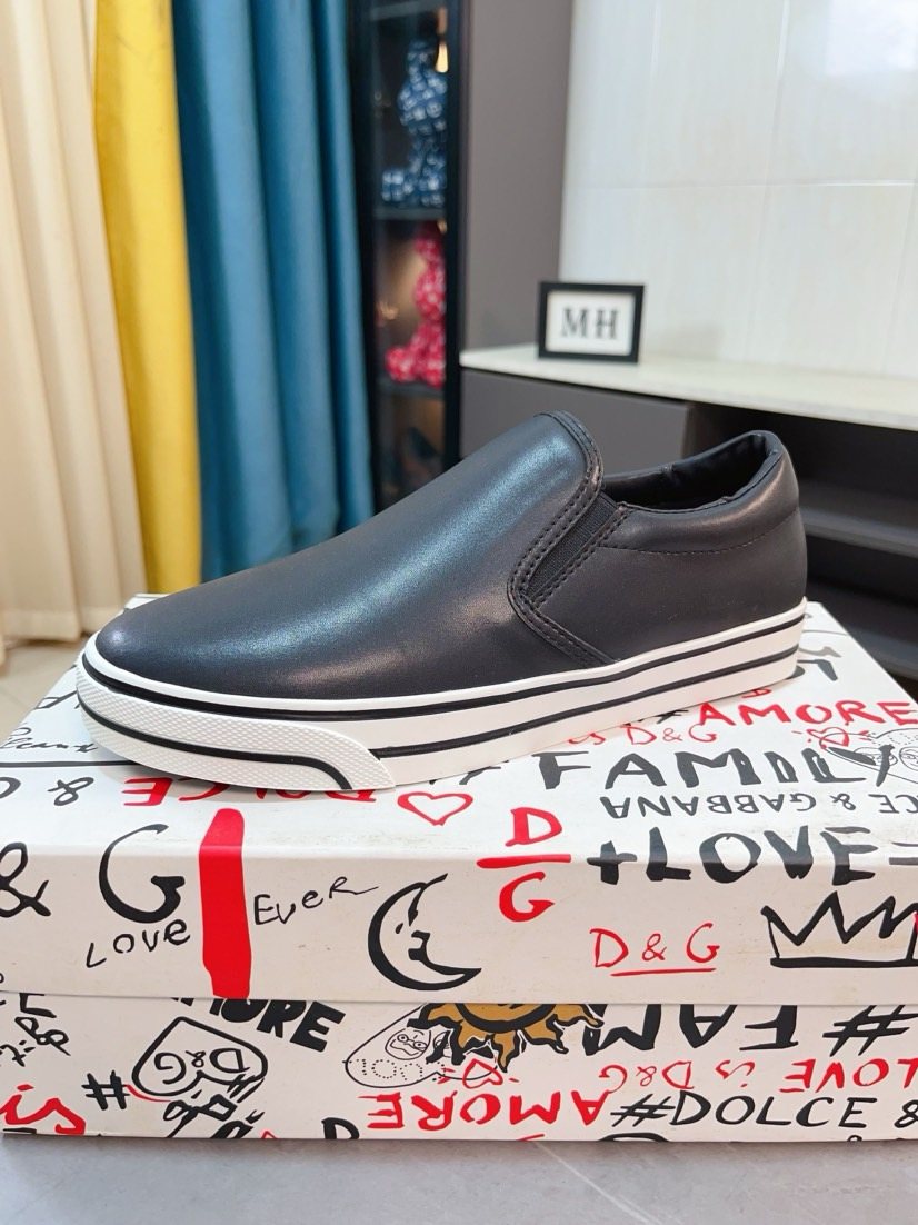 Dolce & Gabbana Striped Sole Slip-On Shoes