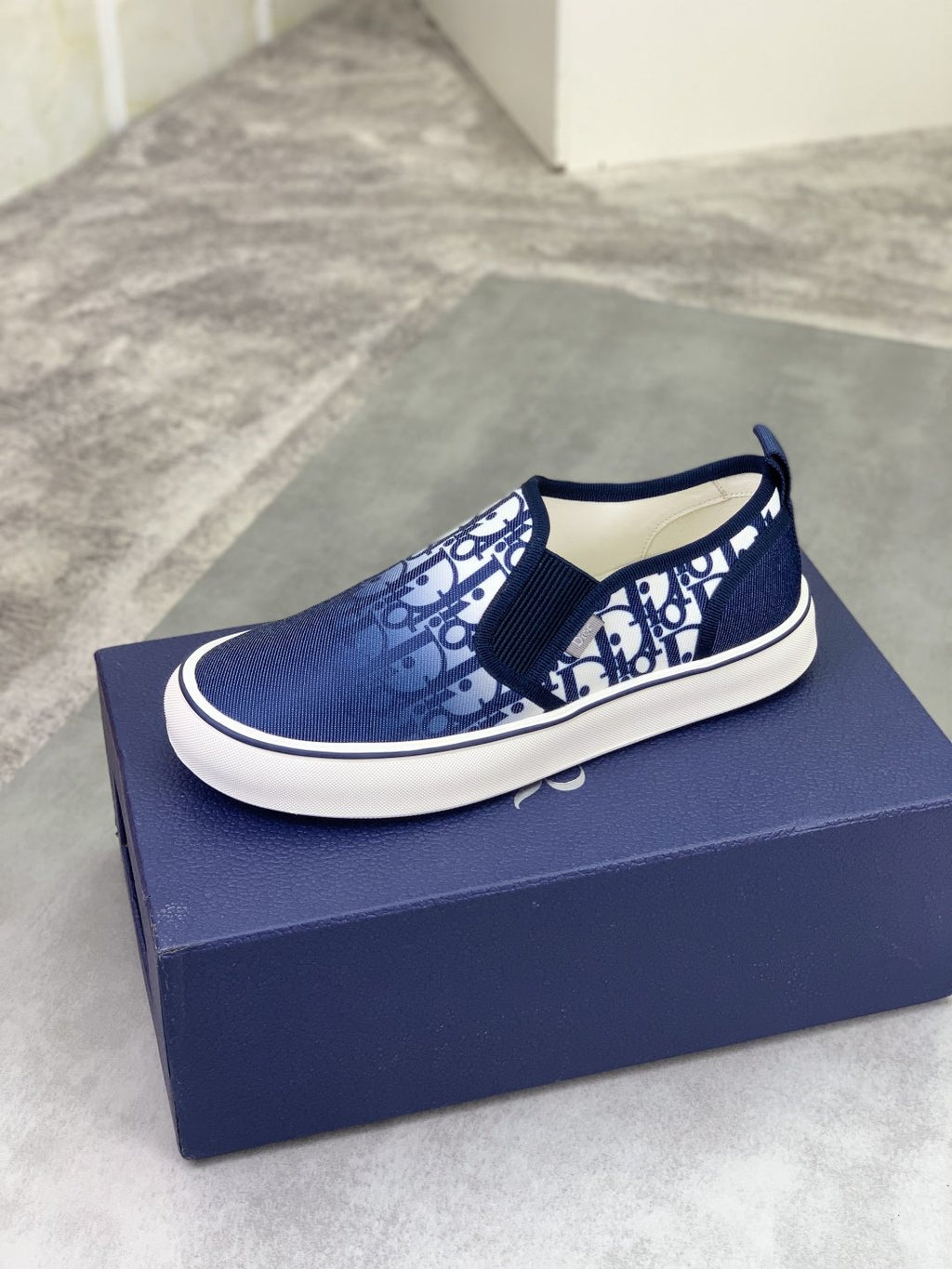 Dior Patterned Canvas Slip-On Shoes