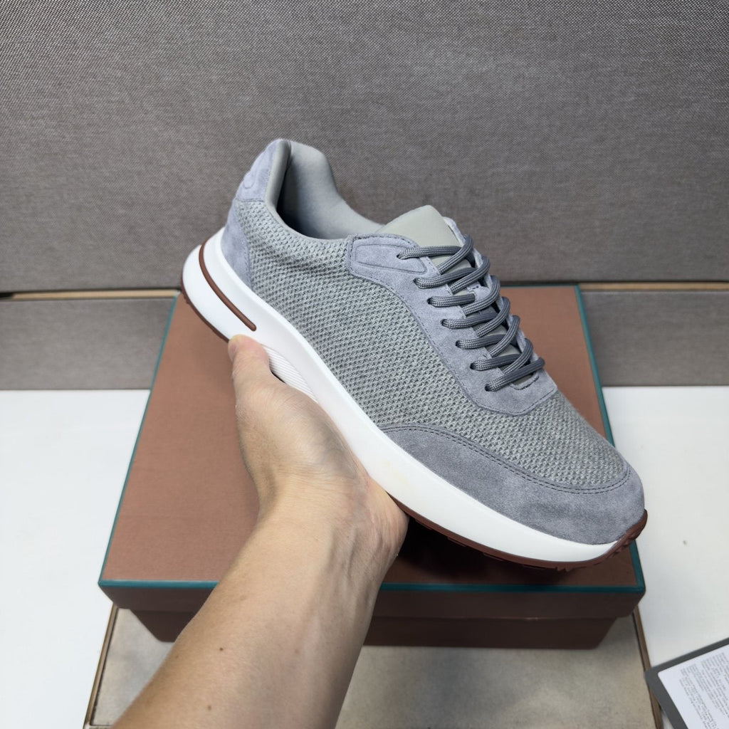 Men's Textured Mesh Casual Sneakers