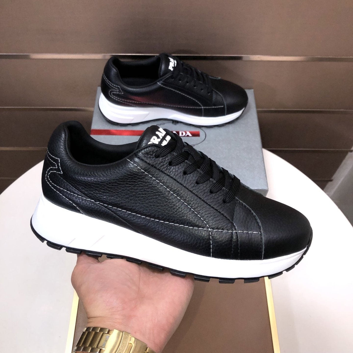 Prada Quilted Low-Top Sneakers